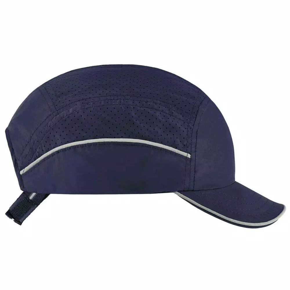 Skullerz 8955 Lightweight Navy Blue Vented Bump Cap with Short Brim