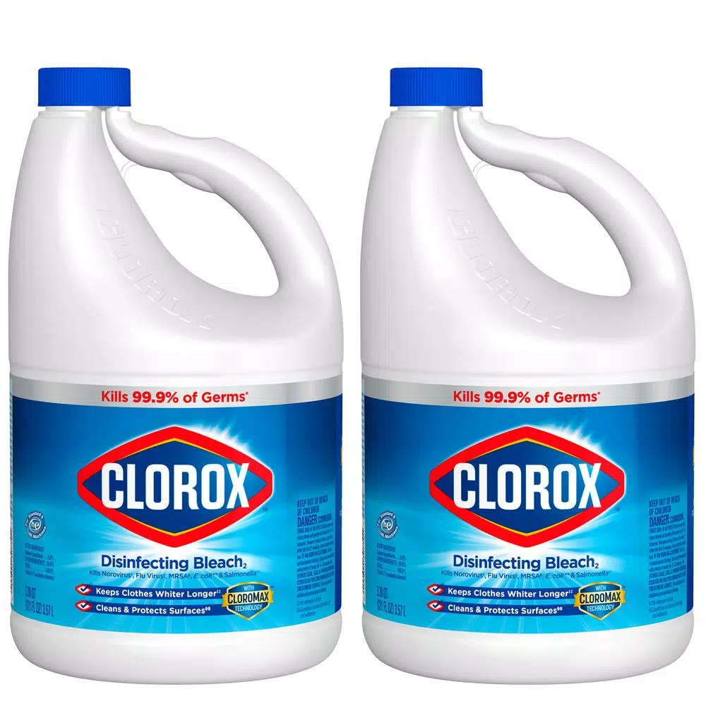 Clorox Regular Concentrated Liquid Bleach, 121 oz (2-Pack)