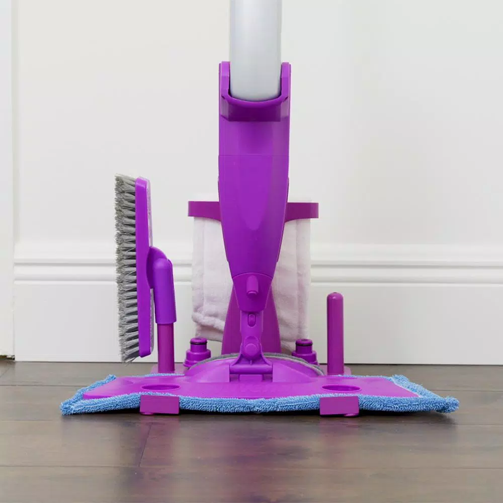 Rejuvenate Click N Clean Mop Storage Caddy Kit, Purple Vertical Organizer