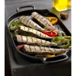 Chasseur 8 in. Enameled Cast Iron Oval Grill Pan, Black thumbnail 5