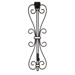 Village Lighting Company Adjustable Wrought Iron Wreath Hanger, Holds up to 20 lbs, Black thumbnail 1