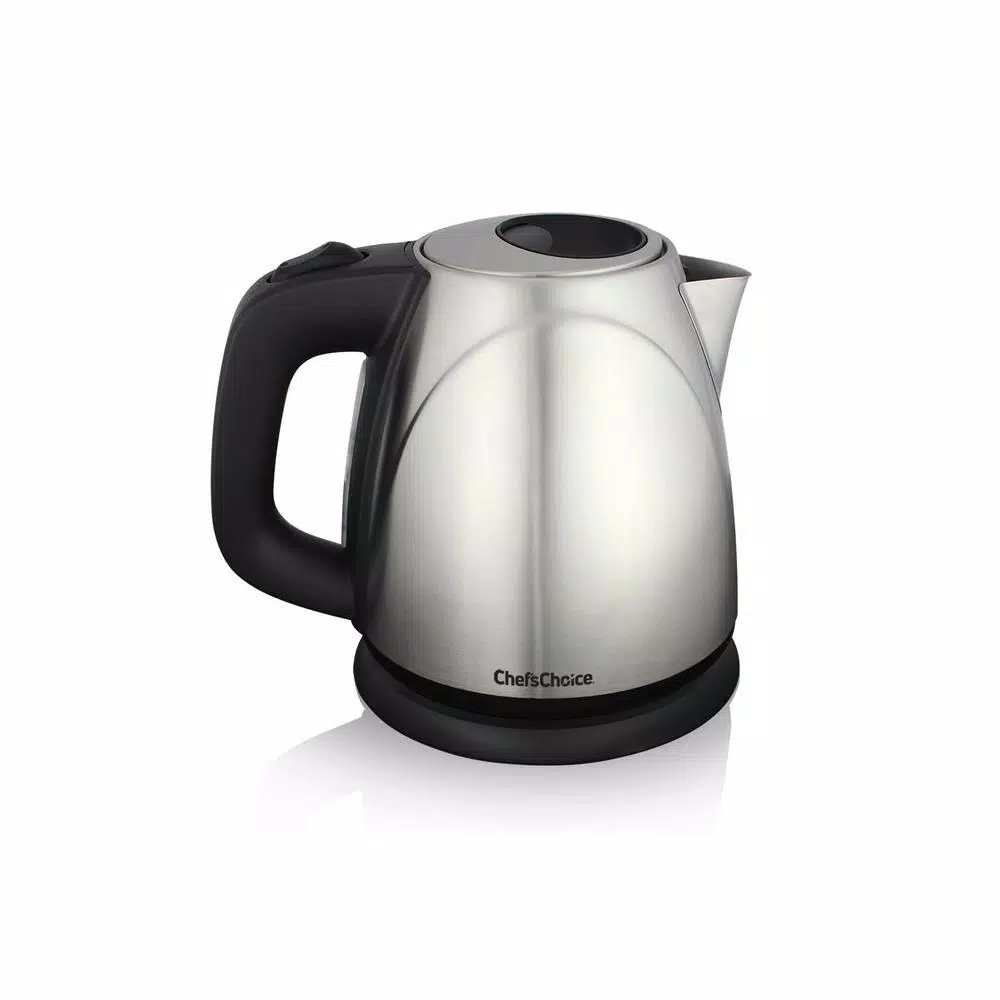 Chef'sChoice 4-Cup Cordless Stainless Steel Electric Kettle, 1500W, Automatic Shut-Off