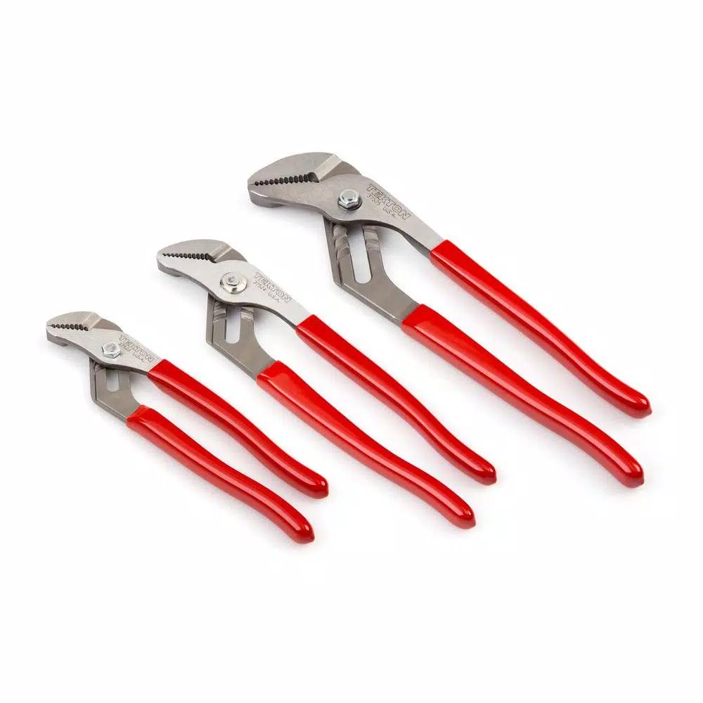 TEKTON 3-Piece Groove Joint Pliers Set, 7, 10, 12-3/4 in.