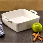Over and Back Nolita Large Square Porcelain Baker, White thumbnail 3