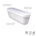 Tovolo Glide-A-Scoop 1.5 Qt. Ice Cream Tub, Insulated Airtight Reusable Freezer Container with Non-Slip Base thumbnail 2