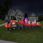 Fraser Hill Farm 6 ft. Santa on Christmas Express Inflatable Holiday Decoration thumbnail 4
