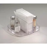 interDesign Linus Clear Napkin Spinner and Condiment Organizer thumbnail 2
