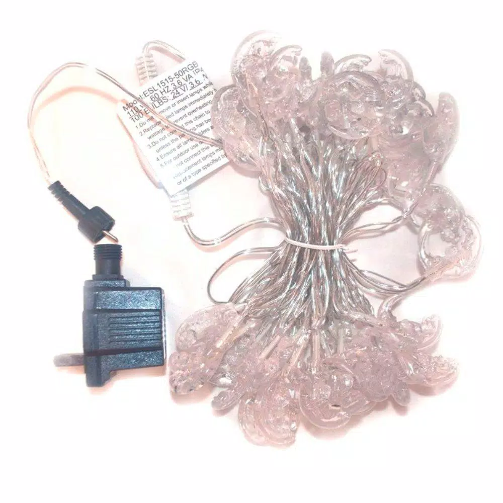 ALEKO 19.5 ft. 50-Light LED White Moon String Lights, Lot of 2