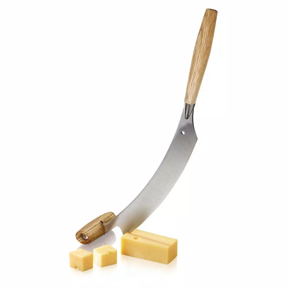 Boska 2-Handle Dutch Cheese and Pizza Knife with Natural Oak Handles