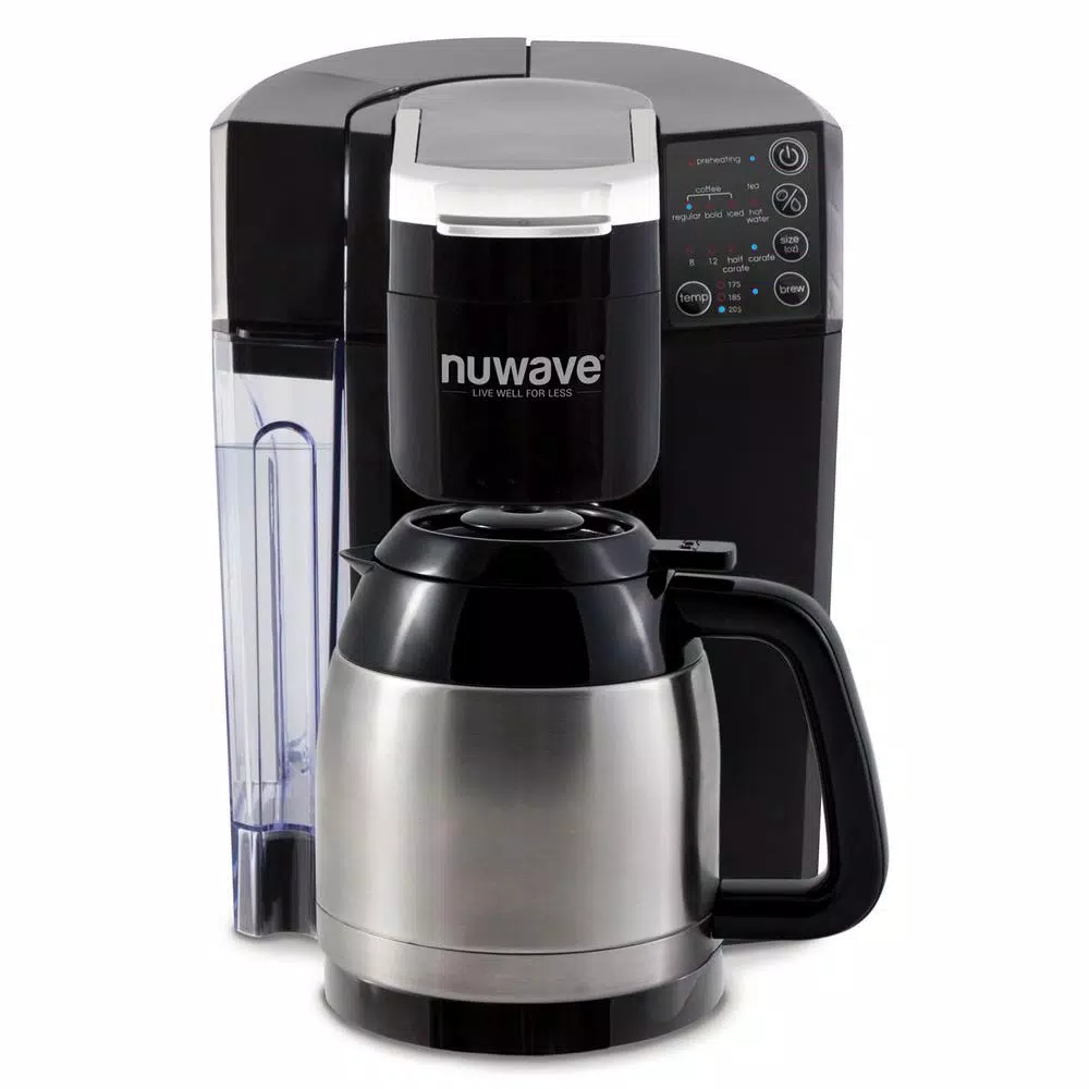 NuWave Bruhub Stainless Steel Single Serve & Carafe Drip Coffee Maker