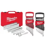 Milwaukee 64-Piece 1/4 in. Drive SAE/Metric Ratchet, Socket, and Combination Ratcheting Wrench Set thumbnail 1