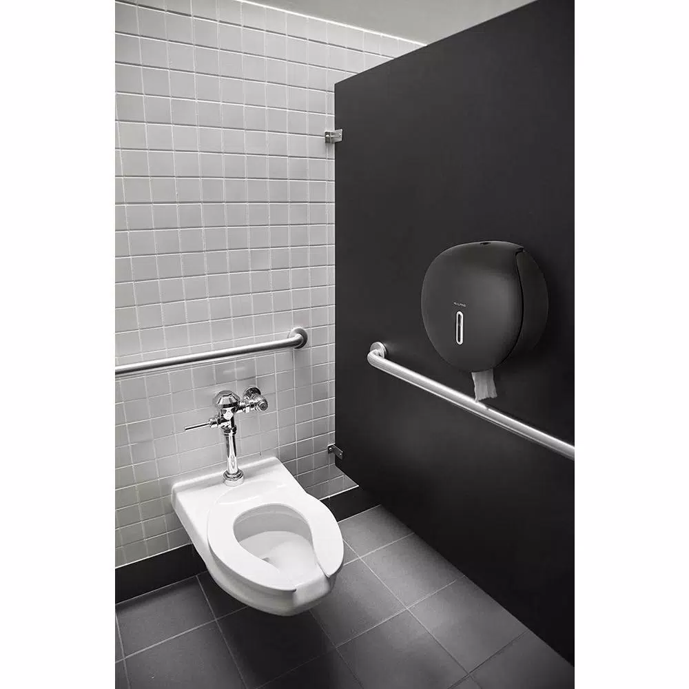 Alpine Industries Gray Jumbo Toilet Paper Dispenser - Durable ABS Plastic Wall Mount