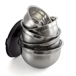 MegaChef MegaChaf 5-Piece Stainless Steel Mixing Bowl Set with Lids thumbnail 2