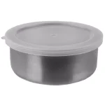 Unbranded Brushed Stainless Steel Food Storage Container Set, 5-Piece Silver Set thumbnail 7