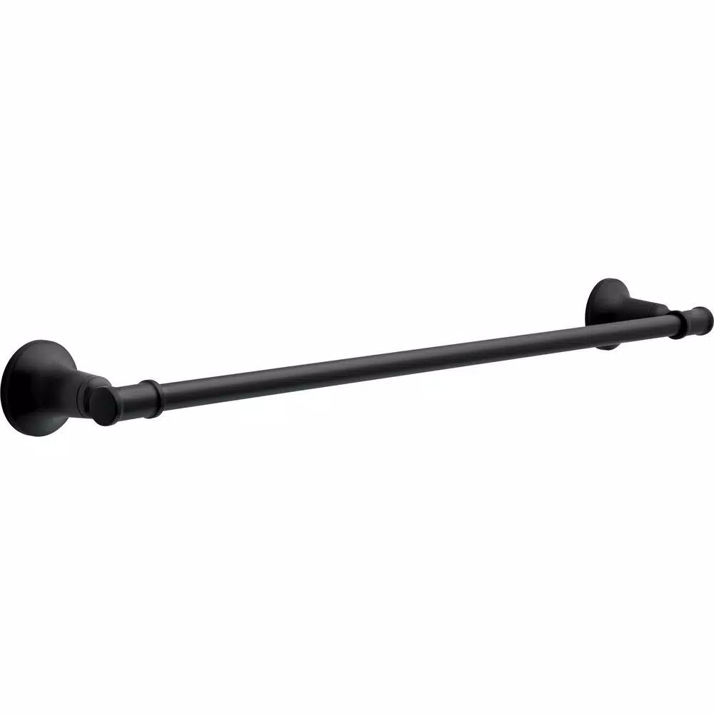 Delta Chamberlain 24 in. Matte Black Towel Bar, Zinc Die Cast Construction