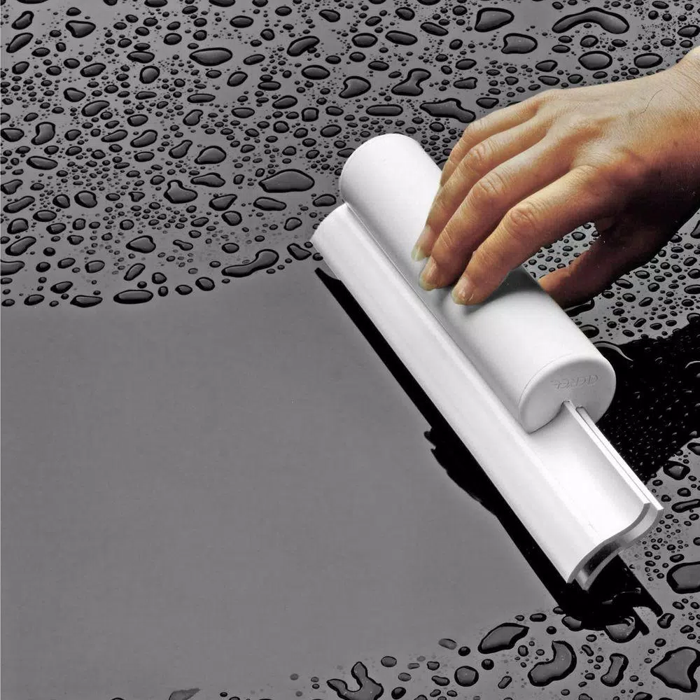 Cler'et Cleret Elite Dual Bladed Shower Squeegee with Chrome Trim - White