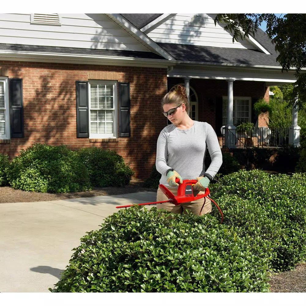Homelite 17 in. 2.7 Amp Electric Hedge Trimmer with Dual-Action Steel Blades