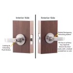 Copper Creek Erin Satin Stainless Steel Privacy Bed/Bath Lever thumbnail 5