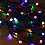 Novolink 50 ft. Multi-Color LED Mini Globe String Lights, 200 Bulbs, Indoor/Outdoor thumbnail 1