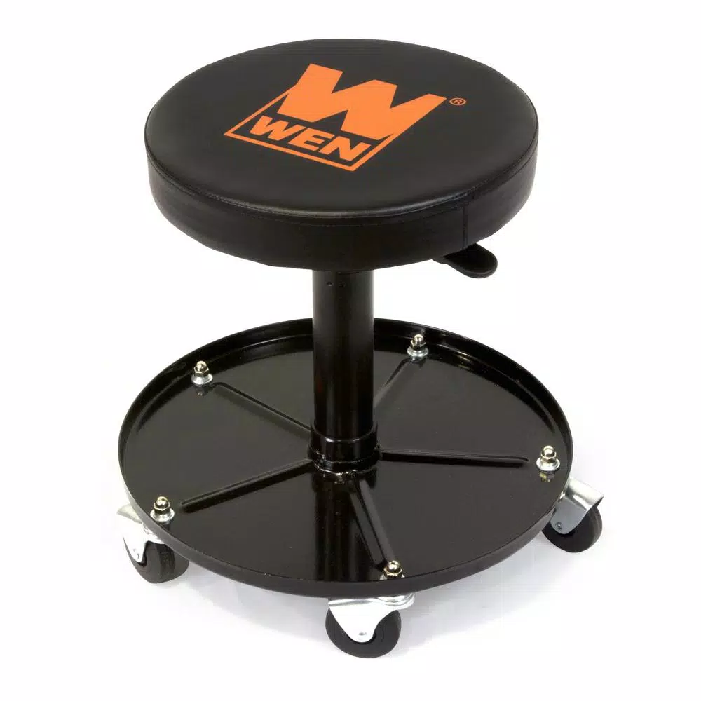 WEN 300 lb. Capacity Pneumatic Rolling Mechanic Stool with Tool Tray