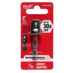 Milwaukee SHOCKWAVE 1/2 in. Drive to 1/4 in. Hex Impact Socket Adapter thumbnail 3