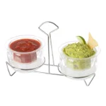 Classic Cuisine Cold Dip Serving Bowls with Ice Compartment and Metal Carrier, 2-Pack thumbnail 2