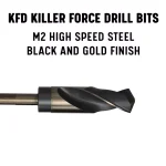 Drill America Killer Force 5-Piece High Speed Steel Reduced Shank Drill Bit Set, 9/16 in. - 1 in. thumbnail 2