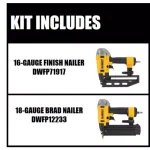 DEWALT 16-Gauge 2-1/2 in. Pneumatic Finish Nailer Kit with Bonus 18-Gauge Brad Nailer thumbnail 2