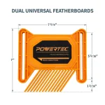POWERTEC Dual Universal Featherboards for Table Saws, Band Saws, and Router Tables (2-Pack) thumbnail 4