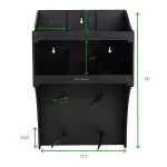 Mind Reader Wall Mount Coffee Station Organizer with 4 Mug Hooks and Heat-Resistant Pod Storage thumbnail 6