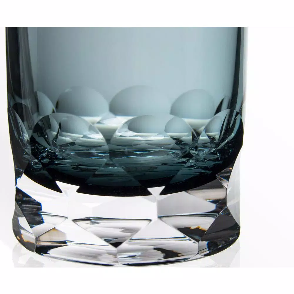 Rolf Glass Vienna 7 oz. Smoke Blue Old-Fashioned Glass Set (Set of 2)
