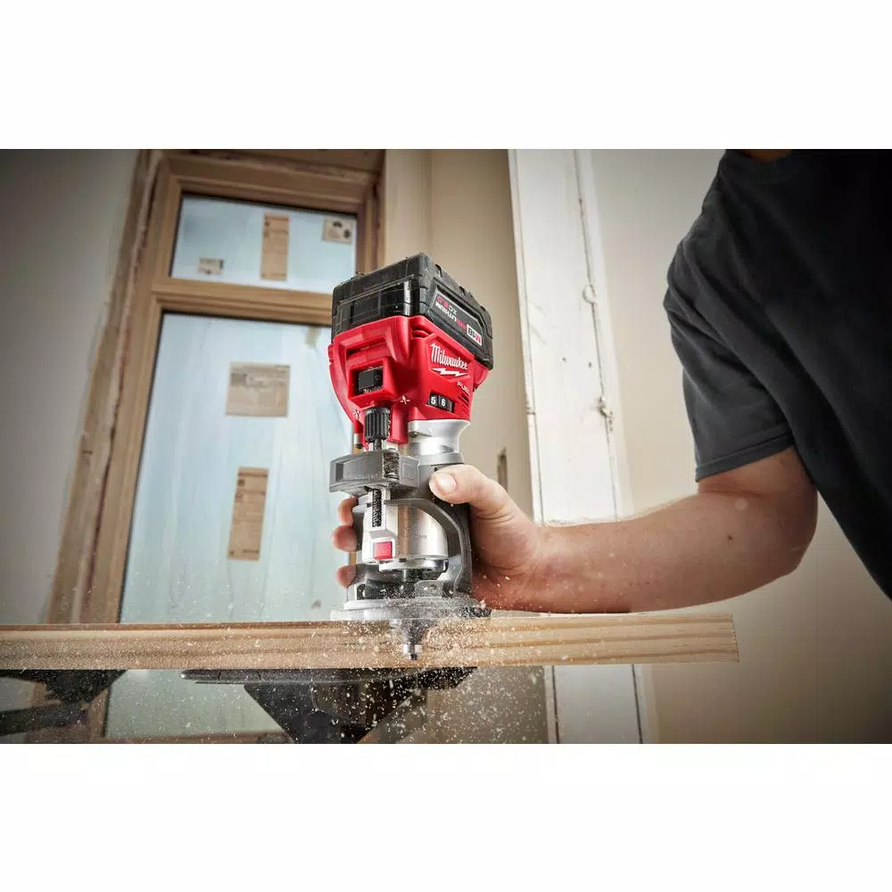 Milwaukee M18 FUEL 18V Brushless Compact Router and D-Handle Jig Saw 2-Tool Combo Kit (Tool-Only)