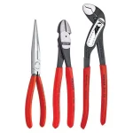 Knipex 3-Piece Forged Steel Pliers Set with Long Nose, Alligator, and Diagonal Pliers thumbnail 1