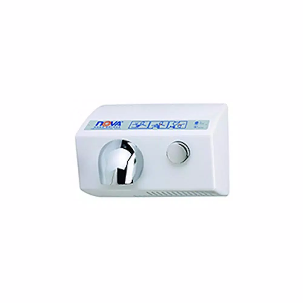 WORLD DRYER NOVA 5 Die-Cast Aluminum Surface-Mounted Electric Hand Dryer, White