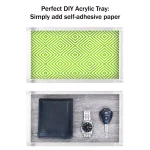 Lavish Home Minimalist Clear Acrylic Catch-All Decorative Tray, Rectangular Valet Tray thumbnail 4