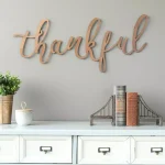 Stratton Home Decor Bronze Thankful Script Metal Wall Decor thumbnail 1