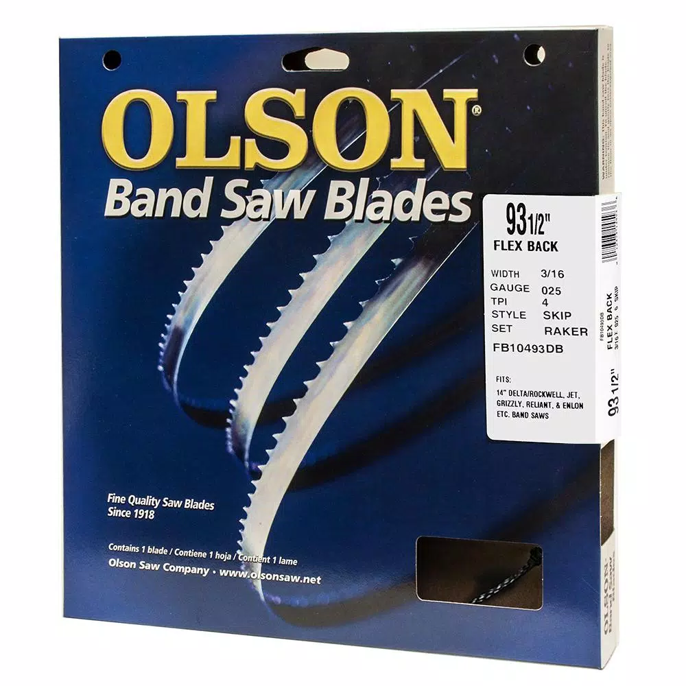 Olson Saw 93-1/2 in. High Carbon Steel 3-TPI Band Saw Blade, 1/2 in. Width