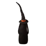 Glitzhome 28 in. Halloween Fabric Gnome Standing Decor with Posable Hat and Faux Fur Beard thumbnail 2