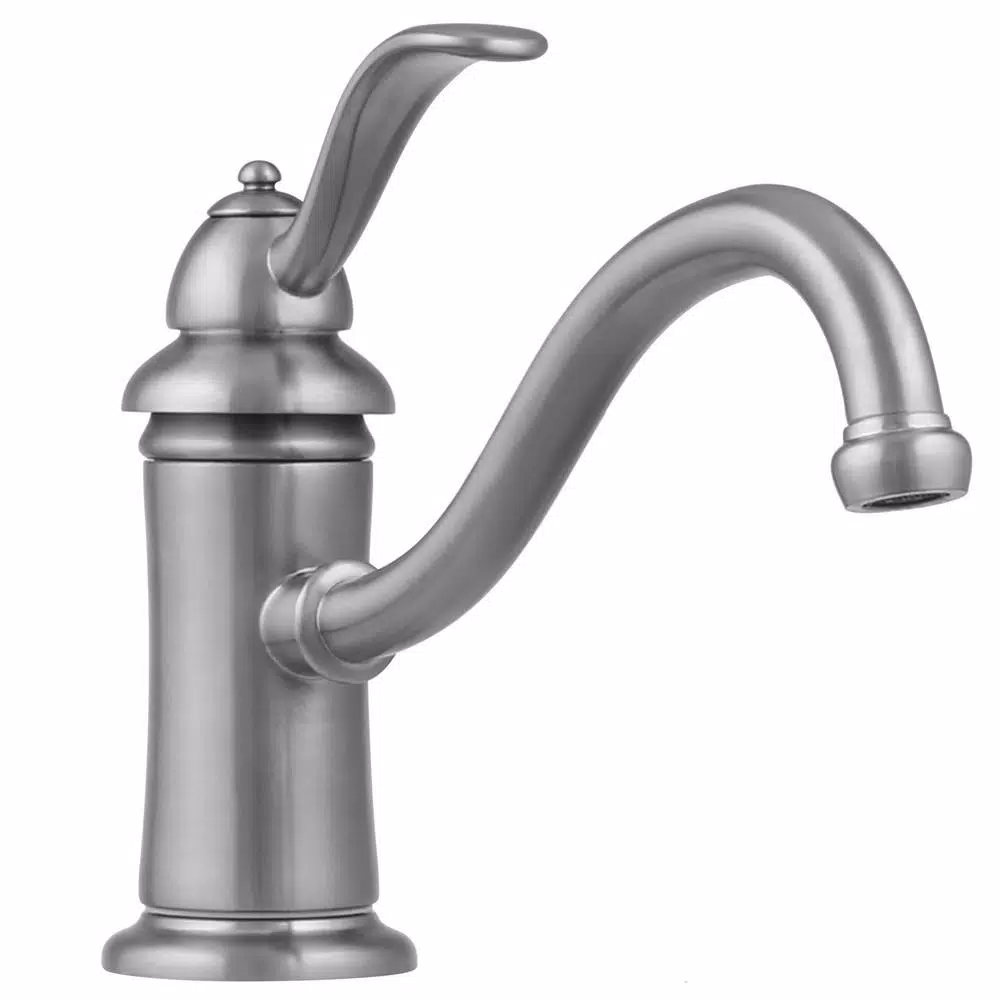 Pfister Marielle Single-Handle Mid-Arc Kitchen Faucet with Side Sprayer and Soap Dispenser, Stainless Steel