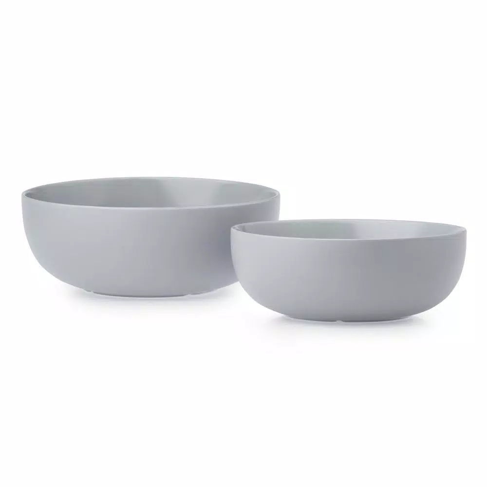 CorningWare 2-Piece Stoneware Mixing Bowl Set, Ash