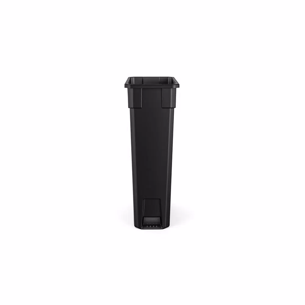 Suncast Commercial 23 Gallon Slim Black Resin Trash Can