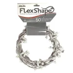Brite Star 50-Light Warm White Micro Mini Flex-Shape LED String Lights, White Wire thumbnail 2