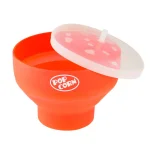 Chef Buddy Red Silicone Microwave Popcorn Popper Bowl, 80 oz Collapsible Design thumbnail 1