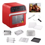 GoWISE USA 1600W Red Air Fryer Oven with Rotisserie, 12.7 Qt. Electric Programmable Countertop Oven thumbnail 1