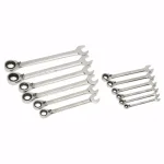 Husky Master SAE Reversible Ratcheting Wrench Set, 12-Piece, Chrome Finish thumbnail 5