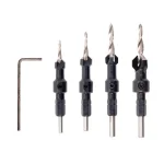 Wolfcraft 4-Piece High Speed Steel Wood Countersink and Screw Setter Set thumbnail 1