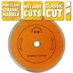 GRIP TIGHT TOOLS 7 in. Classic Continuous Rim Diamond Tile Cutting Blade for Porcelain, Ceramic, and Marble (3-Pack) thumbnail 2