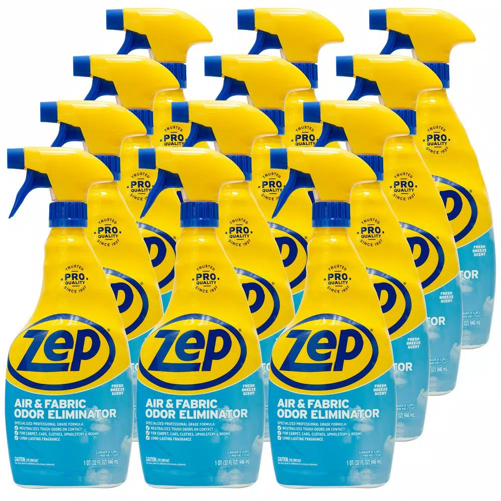 ZEP Air and Fabric Odor Eliminator, 32 oz. (Case of 12), Fresh Breeze Scent