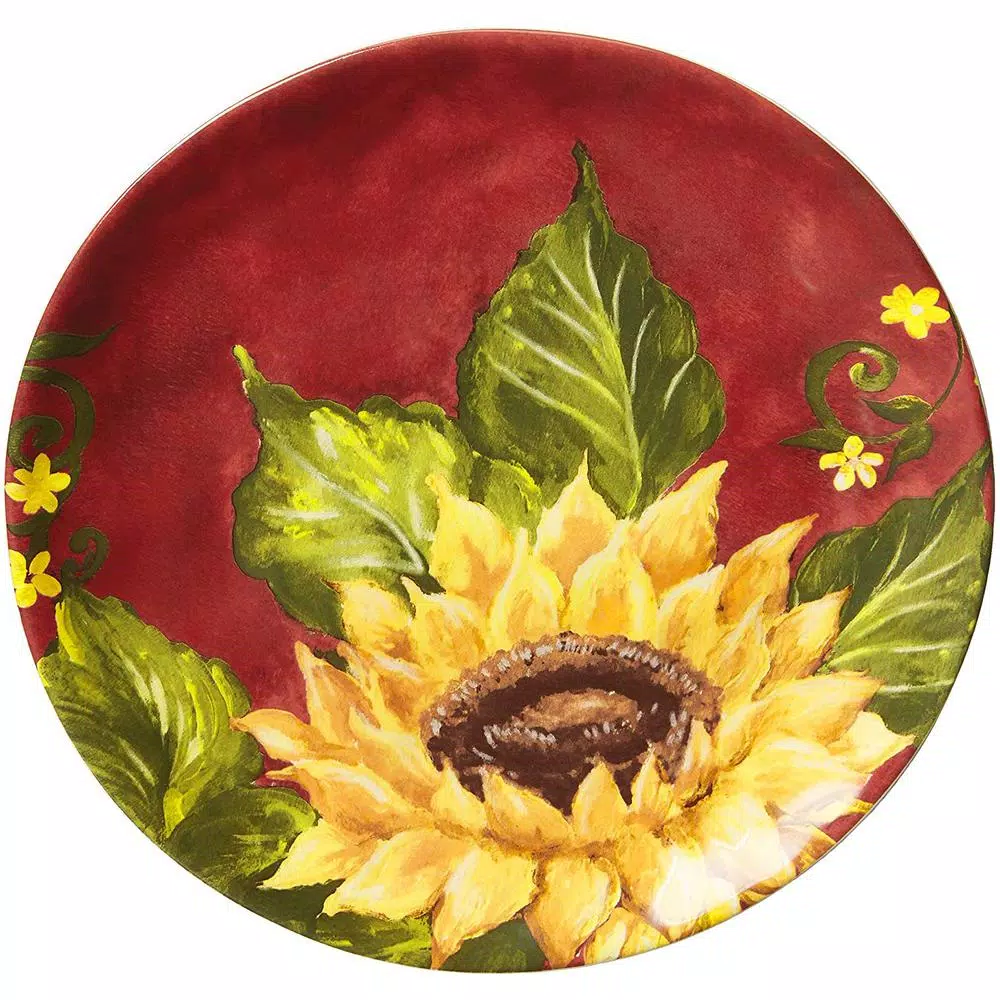 Certified International Sunset Sunflower 16-Piece Ceramic Dinnerware Set, Service for 4