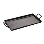 Lodge 18 in. Black Carbon Steel Stovetop Griddle with Rivet Handles thumbnail 1